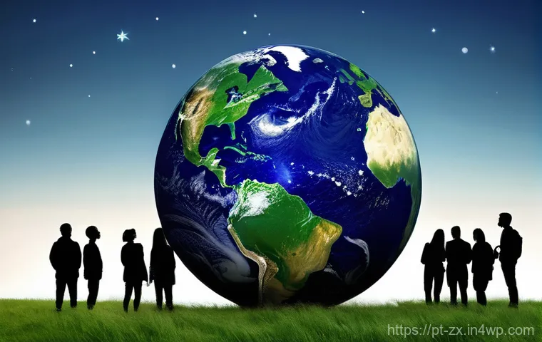 행성간 이주와 지구의 자원 문제 - **Prompt:** A serene yet poignant depiction of Earth as the "Blue Marble" seen from space, glowing v...