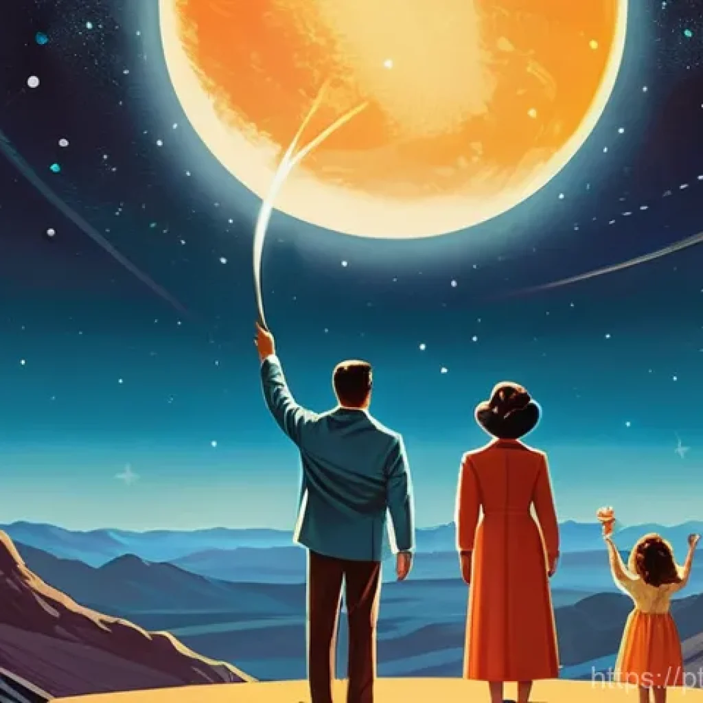 우주 이주에 대한 역사적 사례 분석 - **Prompt 1: The Dawn of the Space Age - A Glimpse of Wonder**
"A captivating retro-futuristic il...