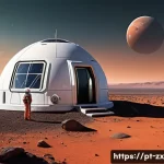 Home 13 행성간 이주를 위한 기후 모델링 - Initial Martian Outpost and First Signs of Life**
A lone astronaut in a robust, fully sealed spacesu...